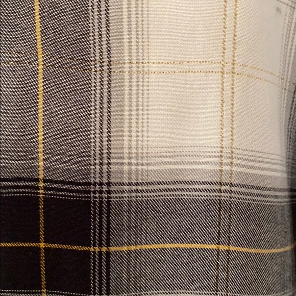 LOFT PETITE PLAID SPLIT NECK TUNIC BLOUSE - Picture 3 of 13